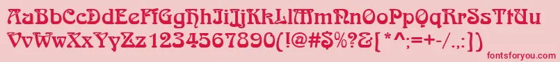 Arnoldboed Font – Red Fonts on Pink Background