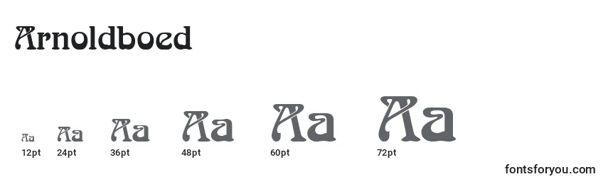 Arnoldboed Font Sizes