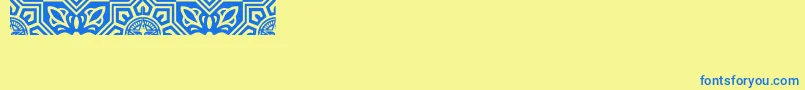 Obeyvenice Font – Blue Fonts on Yellow Background