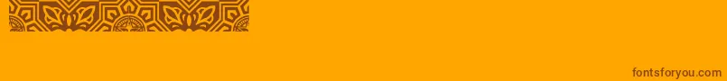 Obeyvenice Font – Brown Fonts on Orange Background