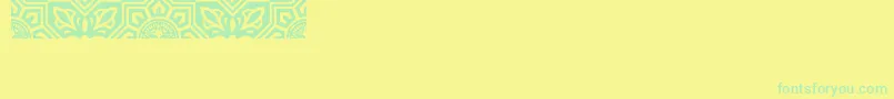 Obeyvenice Font – Green Fonts on Yellow Background