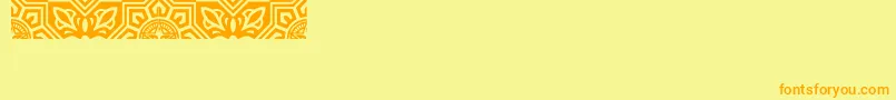 Obeyvenice Font – Orange Fonts on Yellow Background