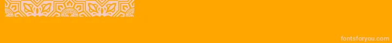 Obeyvenice Font – Pink Fonts on Orange Background