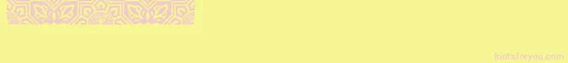 Obeyvenice Font – Pink Fonts on Yellow Background
