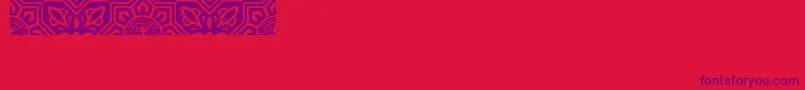 Obeyvenice Font – Purple Fonts on Red Background