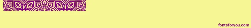 Obeyvenice Font – Purple Fonts on Yellow Background