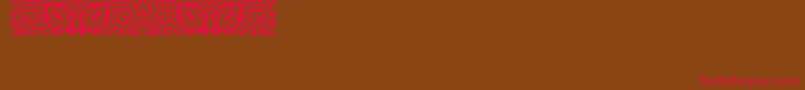 Obeyvenice Font – Red Fonts on Brown Background