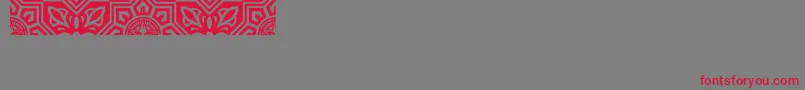 Obeyvenice Font – Red Fonts on Gray Background