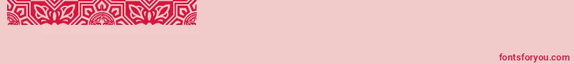 Obeyvenice Font – Red Fonts on Pink Background