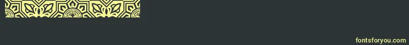 Obeyvenice Font – Yellow Fonts on Black Background