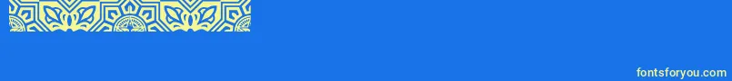 Obeyvenice Font – Yellow Fonts on Blue Background
