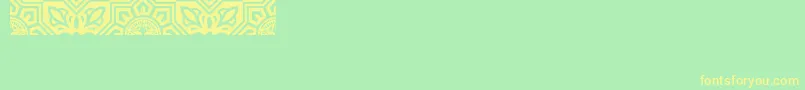 Obeyvenice Font – Yellow Fonts on Green Background