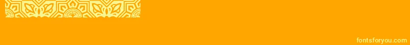 Obeyvenice Font – Yellow Fonts on Orange Background