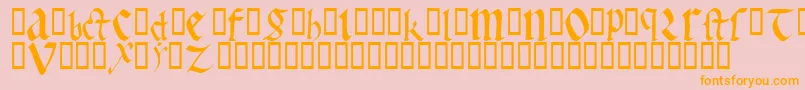 Earlg Font – Orange Fonts on Pink Background