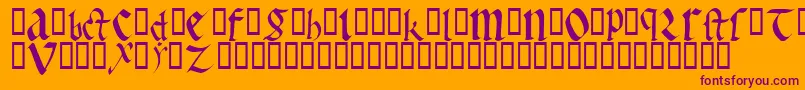 Earlg Font – Purple Fonts on Orange Background