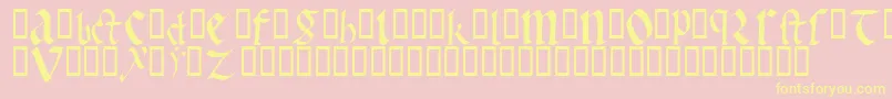 Earlg Font – Yellow Fonts on Pink Background