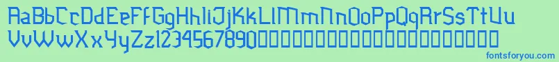 Jubiaco Font – Blue Fonts on Green Background