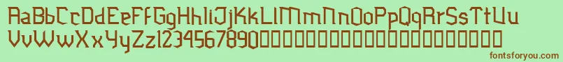 Jubiaco Font – Brown Fonts on Green Background