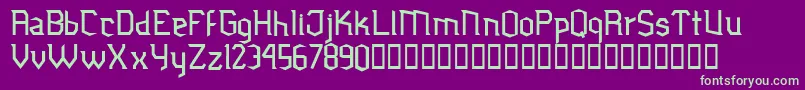 Jubiaco Font – Green Fonts on Purple Background