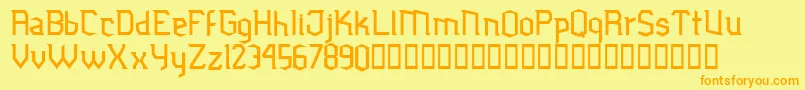 Jubiaco Font – Orange Fonts on Yellow Background