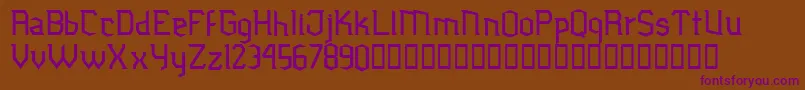 Jubiaco Font – Purple Fonts on Brown Background