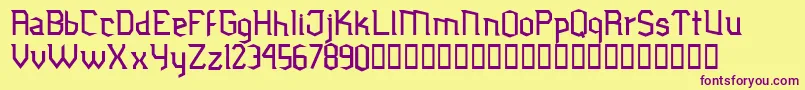 Jubiaco Font – Purple Fonts on Yellow Background