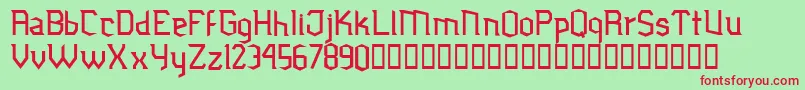 Jubiaco Font – Red Fonts on Green Background