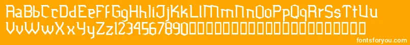 Jubiaco Font – White Fonts on Orange Background