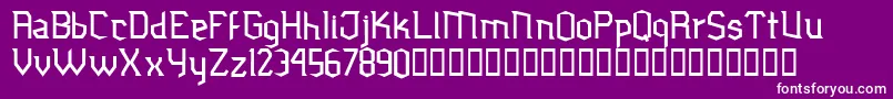 Jubiaco Font – White Fonts on Purple Background