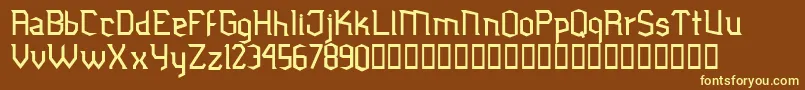 Jubiaco Font – Yellow Fonts on Brown Background