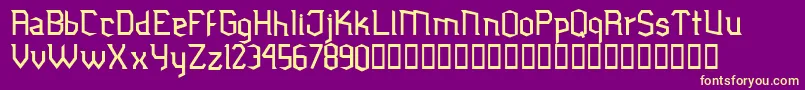 Jubiaco Font – Yellow Fonts on Purple Background