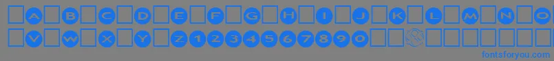 AlphashapesCircles-fontti – siniset fontit harmaalla taustalla