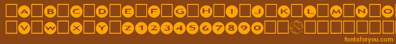 Шрифт AlphashapesCircles – оранжевые шрифты на коричневом фоне