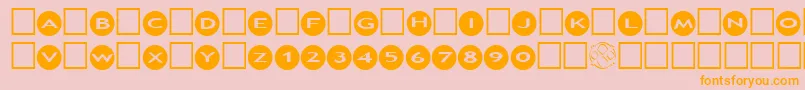 AlphashapesCircles Font – Orange Fonts on Pink Background