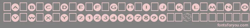 AlphashapesCircles Font – Pink Fonts on Gray Background