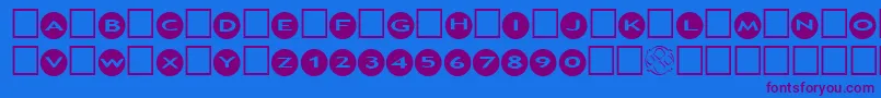 AlphashapesCircles Font – Purple Fonts on Blue Background