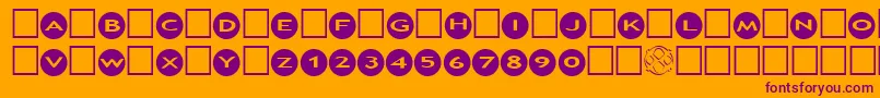 AlphashapesCircles Font – Purple Fonts on Orange Background