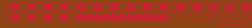 AlphashapesCircles Font – Red Fonts on Brown Background