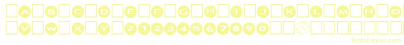 AlphashapesCircles Font – Yellow Fonts on White Background