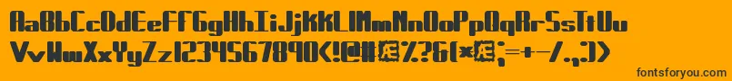 ForcibleBrk Font – Black Fonts on Orange Background