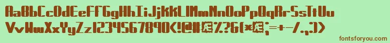 ForcibleBrk Font – Brown Fonts on Green Background