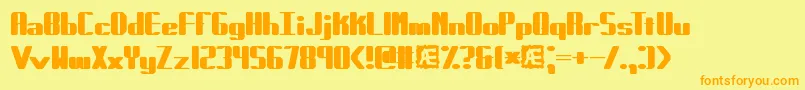 ForcibleBrk Font – Orange Fonts on Yellow Background