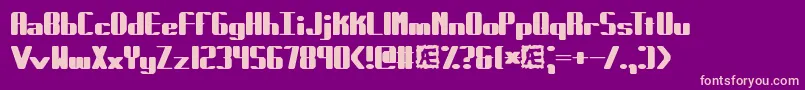 ForcibleBrk Font – Pink Fonts on Purple Background