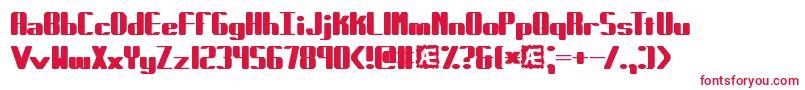 フォントForcibleBrk – 赤い文字