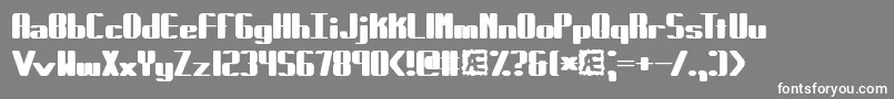 フォントForcibleBrk – 灰色の背景に白い文字