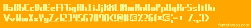 ForcibleBrk Font – Yellow Fonts on Orange Background