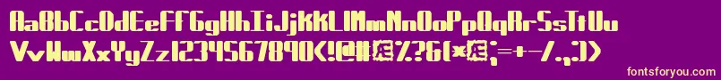 ForcibleBrk Font – Yellow Fonts on Purple Background