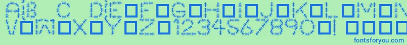Antpile Font – Blue Fonts on Green Background