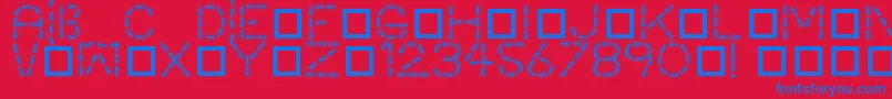 Antpile Font – Blue Fonts on Red Background