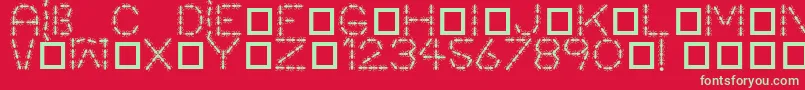 Antpile Font – Green Fonts on Red Background
